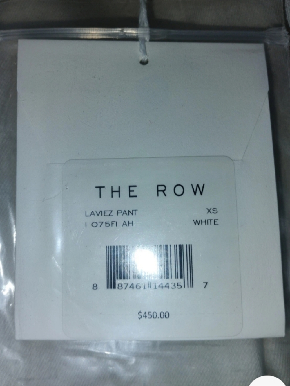 The Row Laviez Women's White Tailored Pants Size XS New - Picture 5 of 5